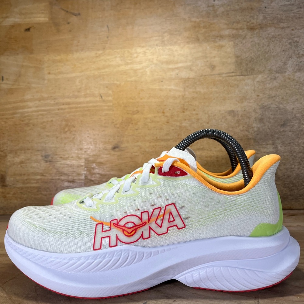 Hoka One One Mach 6 LIGHTWEIGHT Womens Sz 8 Running Shoes Sneakers White Lettuce - Picture 4 of 12